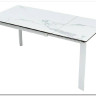 Стол CORNER 120 HIGH GLOSS STATUARIO керамика, стекло/ белый каркас, DISAUR заказать по цене 53 460 руб. в Тюмени