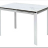 Стол CORNER 120 HIGH GLOSS STATUARIO керамика, стекло/ белый каркас, DISAUR заказать по цене 53 460 руб. в Тюмени