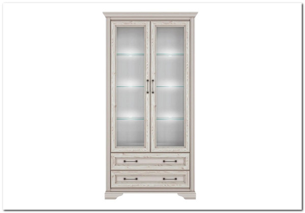 Шкаф-витрина Stylius (Стилиус) B169-REG2W2S BRW заказать по цене 46 180 руб. в Тюмени
