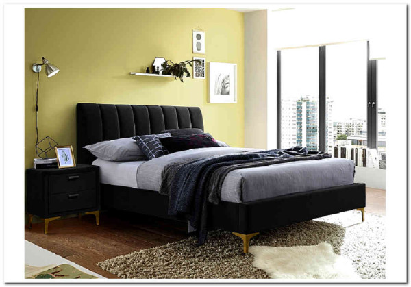 Кровать Signal MIRAGE VELVET TAP. 186 черный/золотой 160/200 заказать по цене 66 015 руб. в Тюмени