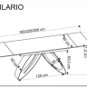 Стол обеденный Halmar HILARIO 180 (орех/черный) заказать по цене 122 998 руб. в Тюмени