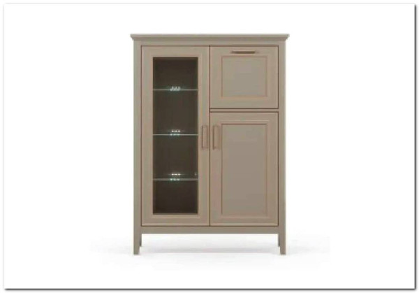 Тумба-витрина Classic глиняный серый KOM1W1D1B BRW заказать по цене 28 520 руб. в Тюмени
