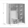 Купить Шкаф Koen SZF3D2S ясень снежный BRW с доставкой по России по цене производителя можно в магазине Другая Мебель в Тюмени