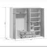 Купить Шкаф Koen SZF4D2S ясень снежный BRW с доставкой по России по цене производителя можно в магазине Другая Мебель в Тюмени