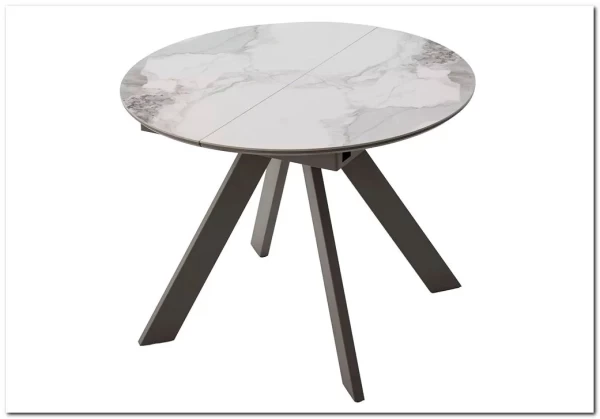 Стол БОНЖУР 100 PANDORA LIGHT, керамика / ЛАТТЕ каркас заказать по цене 37 600 руб. в Тюмени