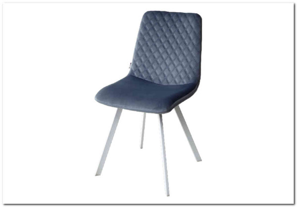 Стул DAIQUIRI BLUVEL-06 BLUE / белый каркас, велюр заказать по цене 4 050 руб. в Тюмени