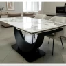 Стол обеденный Halmar FERNANDO 160 раскладной (белый мрамор/черный) заказать по цене 120 335 руб. в Тюмени