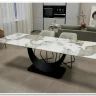 Стол обеденный Halmar FERNANDO 160 раскладной (белый мрамор/черный) заказать по цене 120 335 руб. в Тюмени