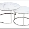 Комплект Signal ATLANTA B, 2 стола журнальных (эффект белого мрамора/хром) заказать по цене 30 330 руб. в Тюмени