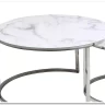 Комплект Signal ATLANTA B, 2 стола журнальных (эффект белого мрамора/хром) заказать по цене 30 330 руб. в Тюмени