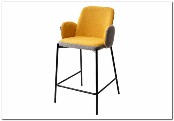Полубарный стул NYX (H=65cm) VF106 желтый / VF120 серый заказать по цене 9 225 руб. в Тюмени