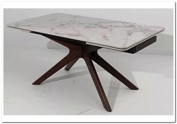 Стол EDER 160 GLOSS COLD JADE SOLID CERAMIC / Орех, ®DISAUR заказать по цене 89 600 руб. в Тюмени