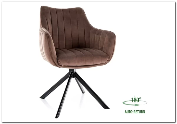 Стул кухонный Signal AZALIA Velvet Bluvel 38 поворотный (капучино/черный) заказать по цене 20 033 руб. в Тюмени Стул кухонный Signal AZALIA Velvet Bluvel 38 поворотный (капучино/черный) заказать по цене 20 033 руб. в Тюмени