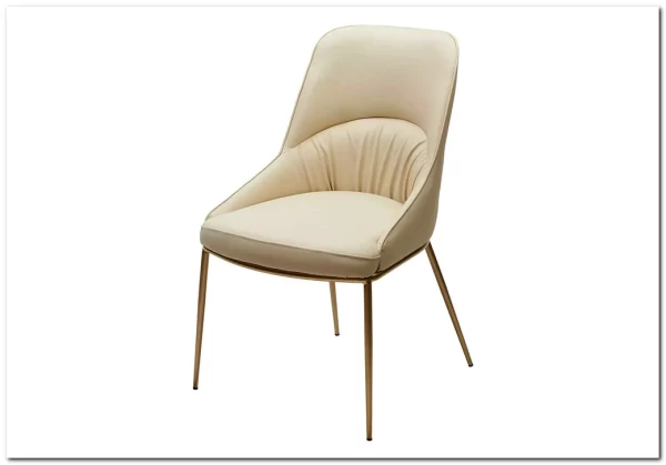 Стул АБРИОЛА (ABRIOLA) цвет МОЛОЧНЫЙ Milk T1-02, экокожа / шампань, ®DISAUR заказать по цене 12 650 руб. в Тюмени