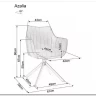 Стул кухонный Signal AZALIA D Velvet Bluvel 40 поворотный (темно-бежевый/дуб) заказать по цене 21 209 руб. в Тюмени