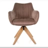 Стул кухонный Signal AZALIA D Velvet Bluvel 40 поворотный (темно-бежевый/дуб) заказать по цене 21 209 руб. в Тюмени