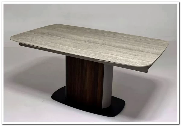 Стол DAGFINN 160 IVORY TRAVERTINE SOLID CERAMIC / Кофе / Орех, ®DISAUR заказать по цене 95 600 руб. в Тюмени