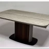 Стол DAGFINN 160 IVORY TRAVERTINE SOLID CERAMIC / Кофе / Орех, ®DISAUR заказать по цене 95 600 руб. в Тюмени