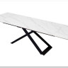 Стол LIVORNO 180 MATT WHITE MARBLE SOLID CERAMIC / BLACK заказать по цене 80 055 руб. в Тюмени