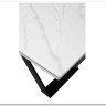 Стол LIVORNO 180 MATT WHITE MARBLE SOLID CERAMIC / BLACK заказать по цене 80 055 руб. в Тюмени