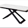 Стол LIVORNO 180 MATT WHITE MARBLE SOLID CERAMIC / BLACK заказать по цене 80 055 руб. в Тюмени