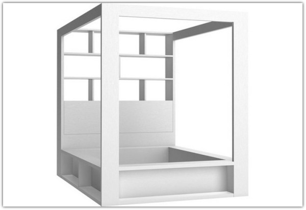 Купить Кровать со шкафом библиотечным и балдахином с основанием 160x200 4You by VOX с доставкой по России по цене производителя можно в магазине Другая Мебель в Тюмени