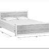 Купить Кровать Koen LOZ140x200 ясень снежный BRW с доставкой по России по цене производителя можно в магазине Другая Мебель в Тюмени