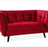 Диван CASTELLO 2 Velvet Bluvel 59  Signal (бордовый) заказать по цене 84 495 руб. в Тюмени