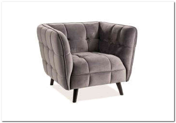 Кресло CASTELLO 1 Velvet Bluvel 14  Signal (серый) заказать по цене 64 889 руб. в Тюмени Кресло CASTELLO 1 Velvet Bluvel 14  Signal (серый) заказать по цене 64 889 руб. в Тюмени