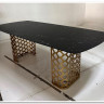Стол CHIAVARI 220 KL-116 Черный мрамор матовый, итальянская керамика / бронзовый, DISAUR заказать по цене 84 420 руб. в Тюмени