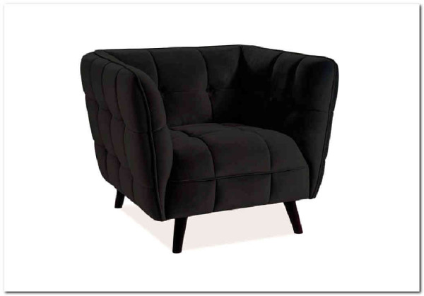 Кресло CASTELLO 1 Velvet Bluvel 19  Signal (черный) заказать по цене 64 889 руб. в Тюмени Кресло CASTELLO 1 Velvet Bluvel 19  Signal (черный) заказать по цене 64 889 руб. в Тюмени
