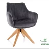 Стул кухонный Signal AZALIA D Velvet Bluvel 14 поворотный (серый/дуб) заказать по цене 21 209 руб. в Тюмени