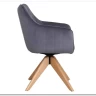 Стул кухонный Signal AZALIA D Velvet Bluvel 14 поворотный (серый/дуб) заказать по цене 21 209 руб. в Тюмени