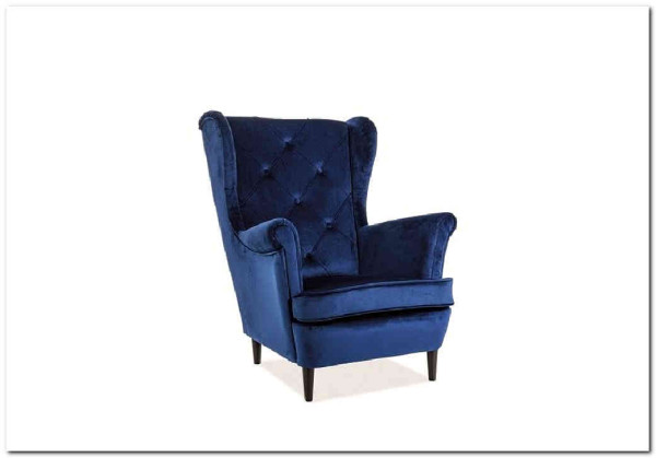 Кресло LADY Velvet Bluvel 86  Signal (темно-синий) заказать по цене 47 283 руб. в Тюмени