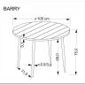 Стол обеденный Halmar BARRY 105 (орех/черный) заказать по цене 17 874 руб. в Тюмени