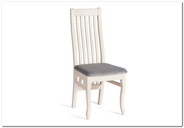 Стул DOLCE мягкое сидение бук, ivory white, велюр Tenerife Ultimate grey заказать по цене 9 920 руб. в Тюмени
