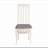 Стул DOLCE мягкое сидение бук, ivory white, велюр Tenerife Ultimate grey заказать по цене 9 920 руб. в Тюмени