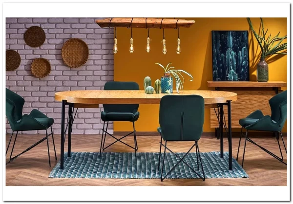 Стол обеденный Halmar INFERNO раскладной (дуб натуральный/черный) заказать по цене 139 092 руб. в Тюмени