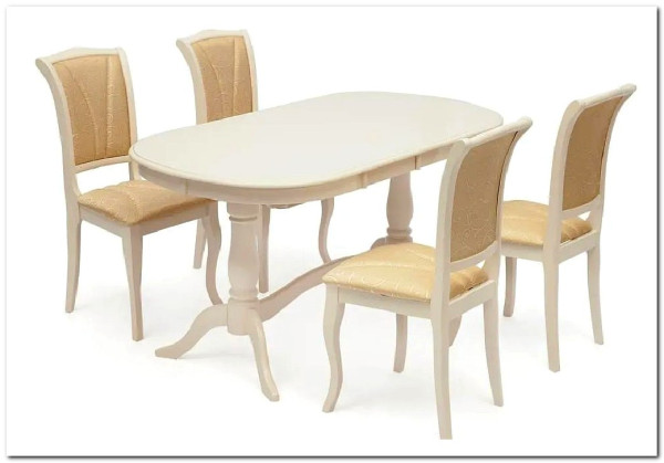 Стол раскладной Siena ( SA-T6EX2L ) ivory white (слоновая кость 2-5) заказать по цене 47 250 руб. в Тюмени
