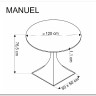 Стол обеденный Halmar MANUEL 120 (черный мрамор/черный) заказать по цене 67 485 руб. в Тюмени
