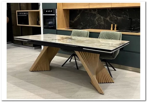 Стол МАНХЭТТЕН 200 PANDORA, керамика / Дуб Галифакс заказать по цене 101 100 руб. в Тюмени