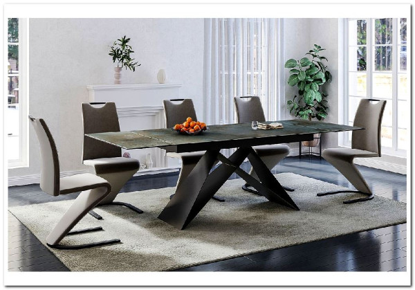 Стол обеденный Signal WESTIN Ceramic 160 раскладной (бирюзовый Ossido Verde/черный мат) заказать по цене 152 669 руб. в Тюмени
