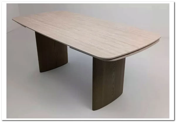 Стол CALVIN 180 MATTE ROME TRAVERTINE SOLID CERAMIC / Серый дуб, ®DISAUR заказать по цене 96 050 руб. в Тюмени