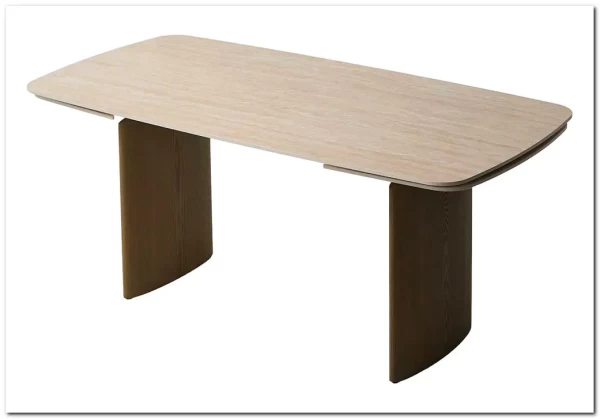 Стол CALVIN 180 MATTE ROME TRAVERTINE SOLID CERAMIC / Серый дуб, ®DISAUR заказать по цене 96 050 руб. в Тюмени