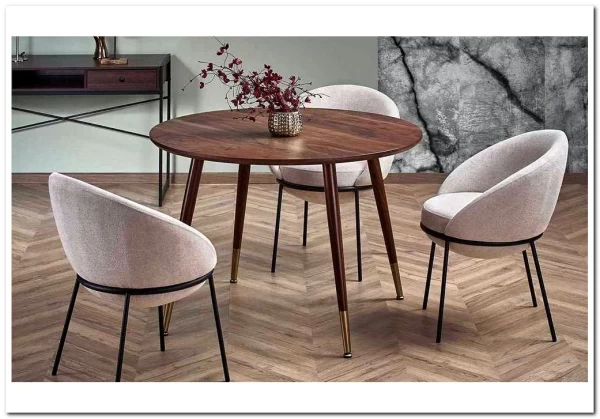 Стол обеденный Halmar DOMENICO 110 (орех/золотой) заказать по цене 24 769 руб. в Тюмени