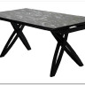 Стол PALERMO 180 TL-128 Испанская керамика черный контрастный мрамор / черный каркас, DISAUR заказать по цене 63 750 руб. в Тюмени