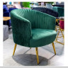 Кресло CROWN  Halmar (темно-зеленый/золотой) заказать по цене 29 786 руб. в Тюмени