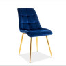 Стул кухонный Signal CHIC Velvet Bluvel 86 (темно-синий/золотой) заказать по цене 10 726 руб. в Тюмени