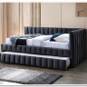Кровать SIGNAL ALFIE Velvet Bluvel 14 темно-серый, 120/200 заказать по цене 77 985 руб. в Тюмени