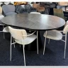 Стол обеденный Signal ANGEL II 120 (эффект серого мрамора/черный) заказать по цене 85 227 руб. в Тюмени